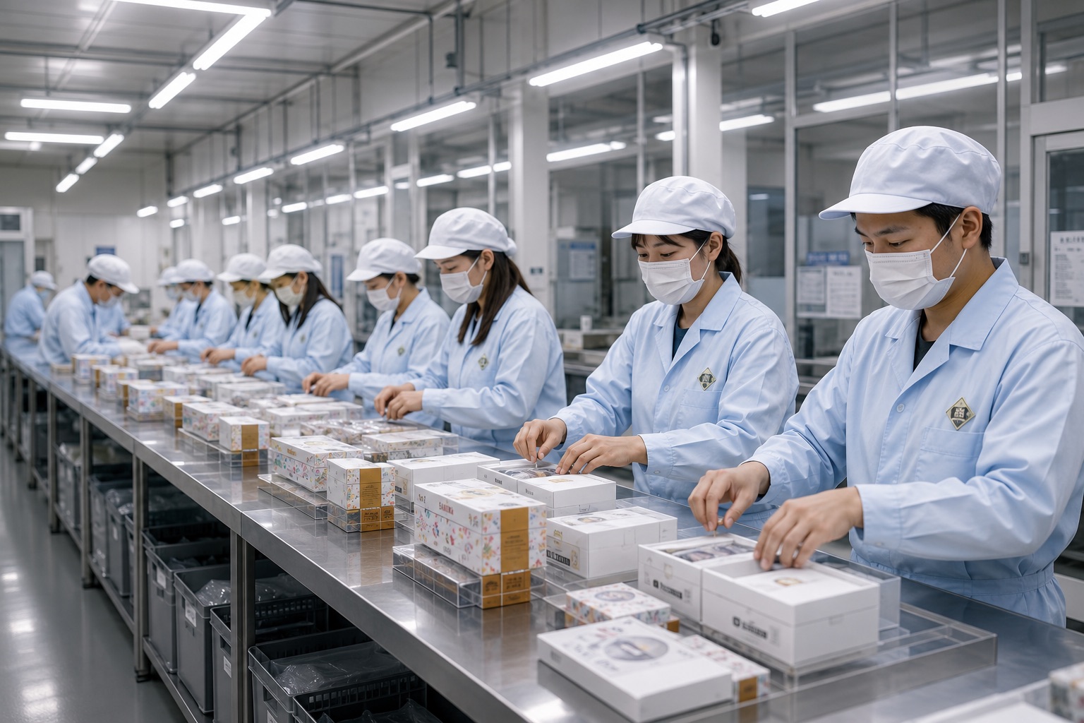 工場での生産の様子